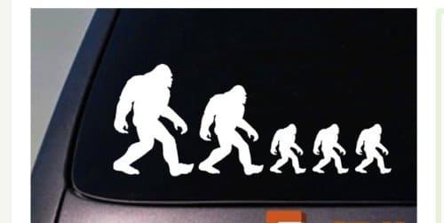  Bigfoot  Family Sticker  Stick Figure Decal Sasquatch Yeti 